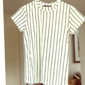 White with black stripes Brandy Melville top
